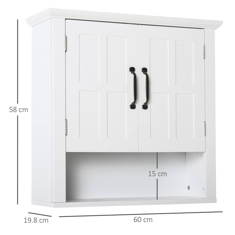Wall-Mounted Medicine Cabinet with Adjustable Shelves, Charming Over The Toilet Storage Cabinet with 2 Doors