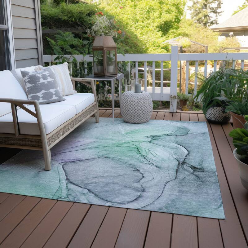 Alto Unique Abstract Weather Resistant Classic Meets Modern Outdoor Rug