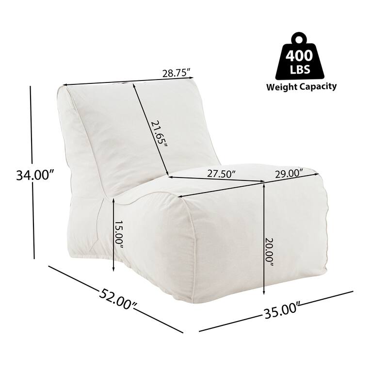 Christopher Knight Home - Moira Modern Outdoor Upholstered Bean Bag Chair with Shredded Foam Fill