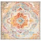 SAFAVIEH Crystal Floretta Vintage Boho Medallion Rug - 4' Square - Orange/Teal