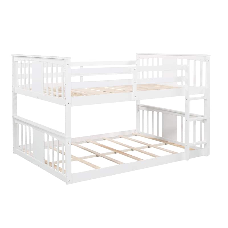 Wooden Bunk Bed with Ladder