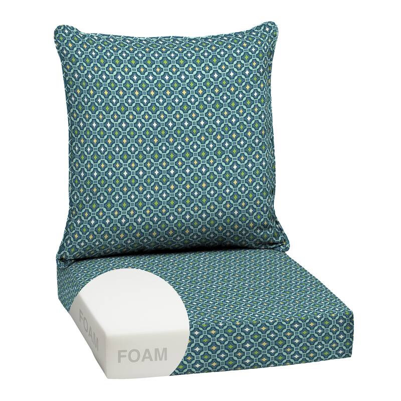 ARDEN Outdoor Foam Deep Seat Cushion Set, 24 in x 24 in - Alana Tile