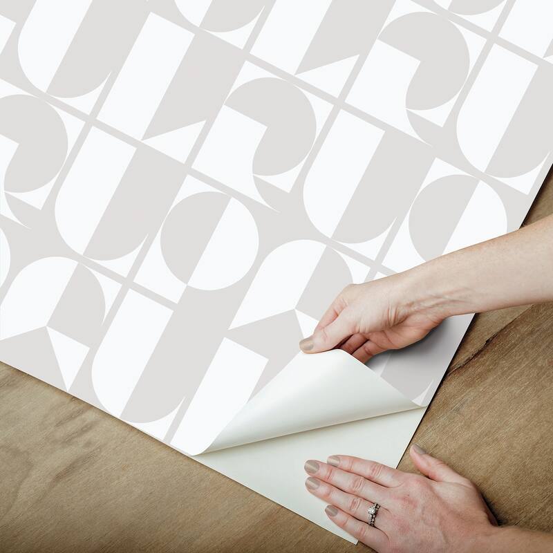 RuPaul RuDeco Ghost Grey Peel and Stick Wallpaper