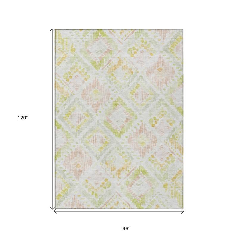 HomeRoots Geometric Transitional Rectangle Outdoor Rug