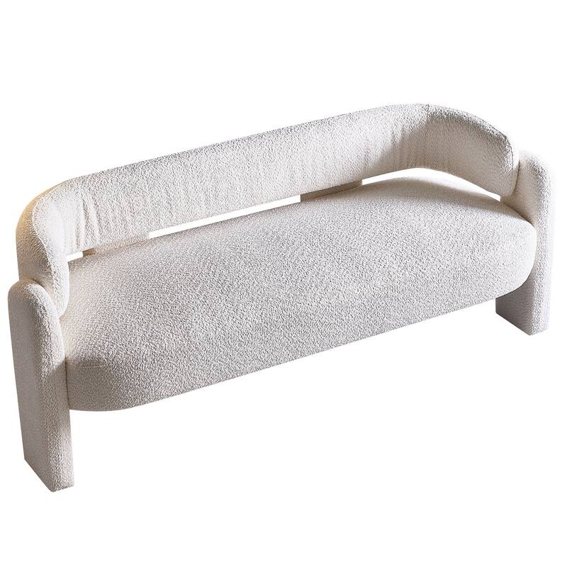 Modern Upholstered Bench Velvet Sofa with Rolled Arms, Loveseat Sofa, Chaise Sofa for Club Living Room Bedroom
