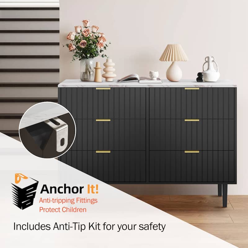 6 Drawers Chest of Dresser Storage Tower Cabinet Organizer