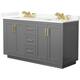 Option Dark Gray / Giotto Quartz Top / Brushed Gold