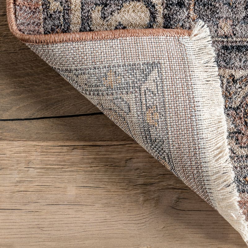 Nuloom Faded Medallion Fringe Area Rug