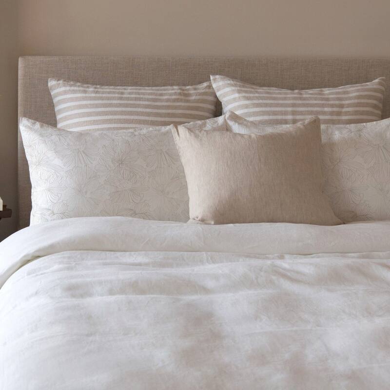 French Linen Pillow with Removable Sham by BOKSER HOME