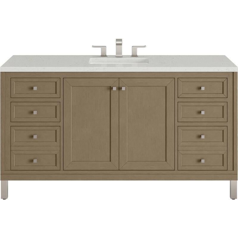 James Martin Vanities 503-V60S-3LDL Chicago 60" Free Standing Single - Walnut Whisper