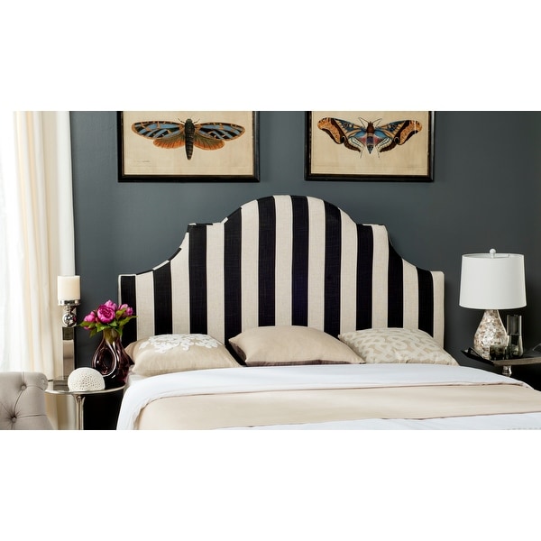 White headboard store with black trim