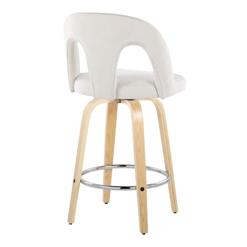 Ava Upholstered 26" Fixed-Height Counter Stool - Set of 2
