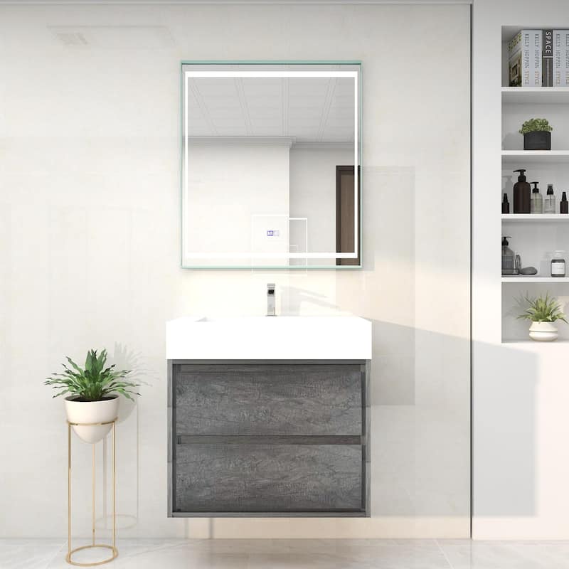 Victoria 30" Wall Mounted Modern Vanity with Acrylic Sink