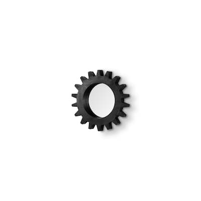 COG 17" Round Wood Frame Wall Mirror