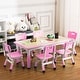 preview thumbnail 8 of 33, Kids Table and 6 Chair Set Height Adjustable Pink