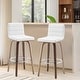 preview thumbnail 161 of 198, 26"/29" Faux Leather Swivel Bar/Counter Stools, Set of 2/3 Set of 2 - White - Bar Height