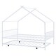 preview thumbnail 35 of 81, Metal house bed with trundle