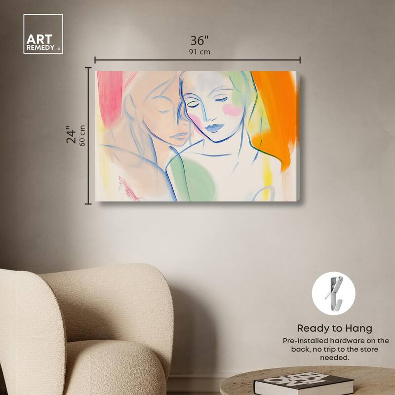 Brushstroke Bond Canvas by Art Remedy, Gallery Wrapped