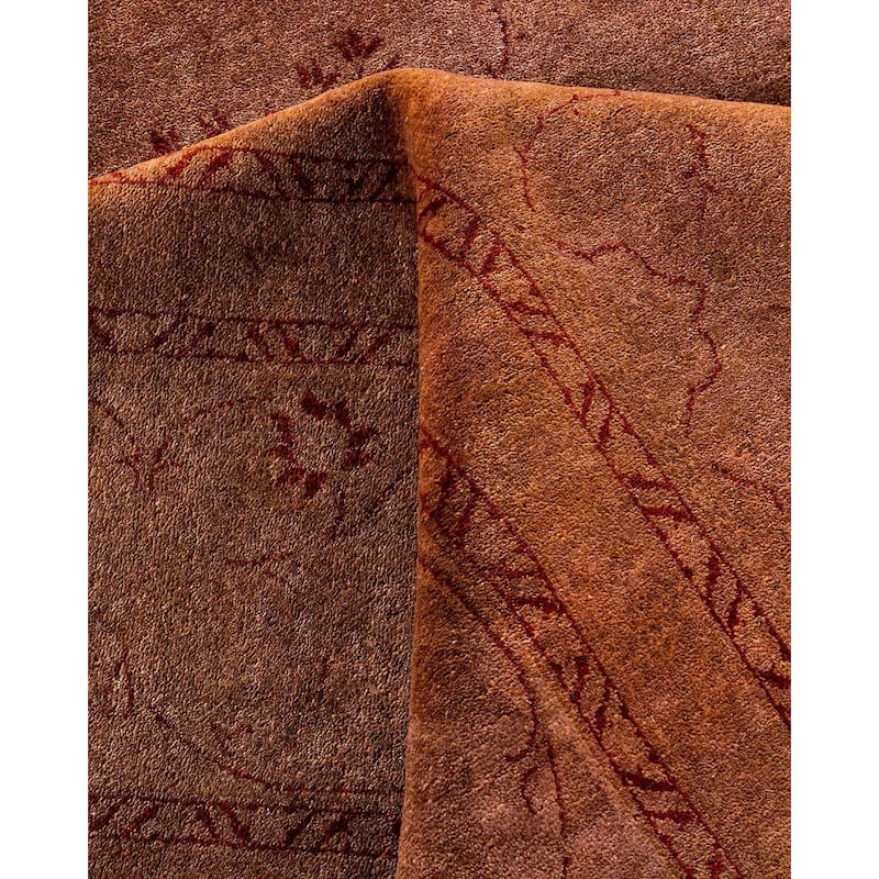 Overdyed, One-of-a-Kind Hand-Knotted Area Rug - Pink - 10' 3" x 14' 1"