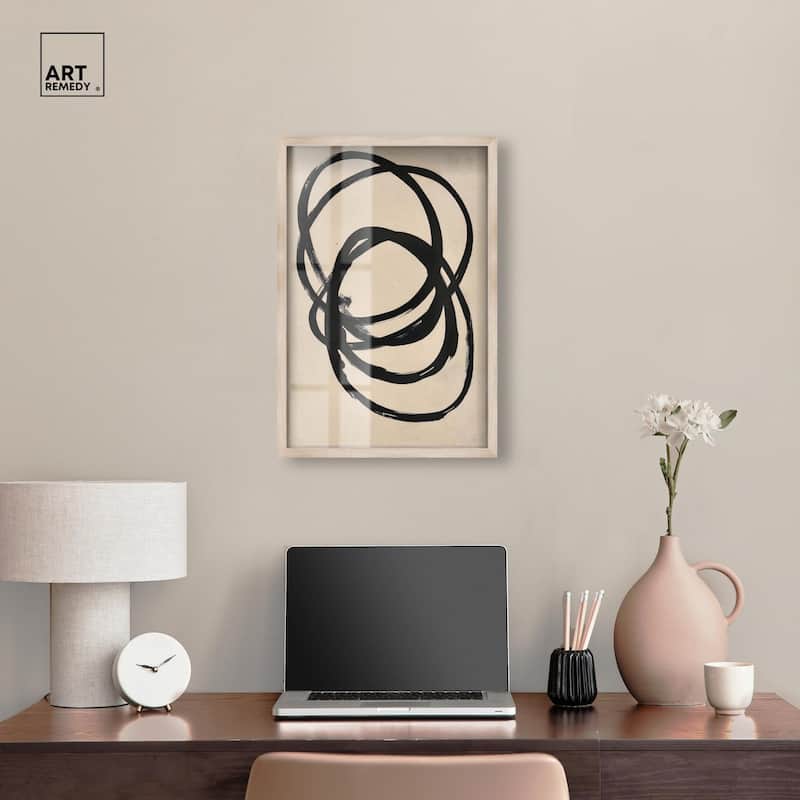 Beige Black II Shadowbox by Art Remedy