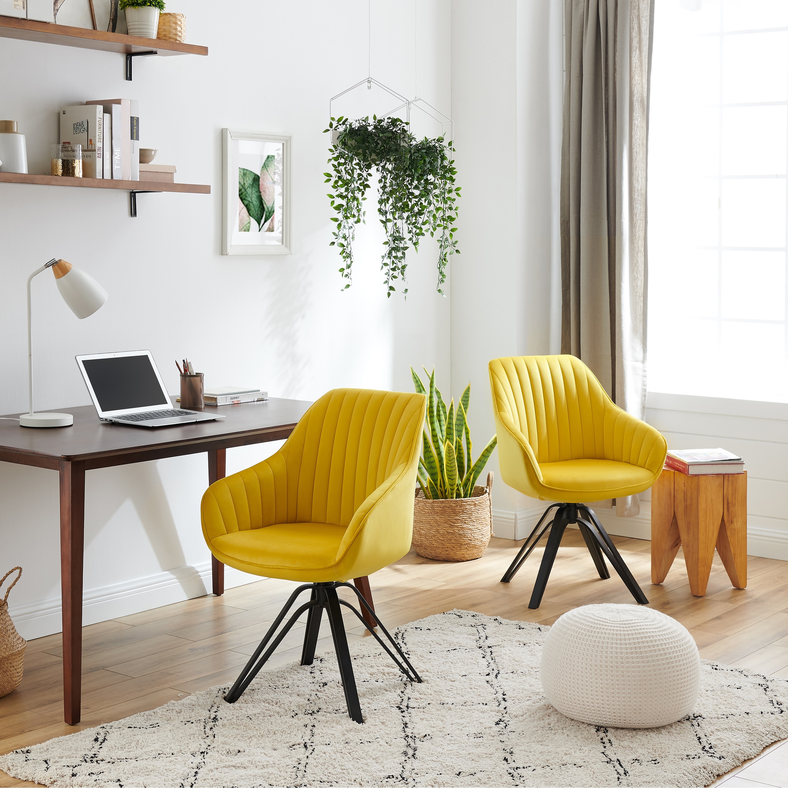 Yellow office 2025 chair with arms
