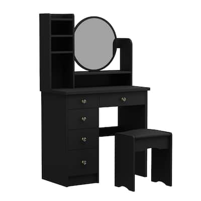 Make Up Vanity Set Dressing Table(Black/White)