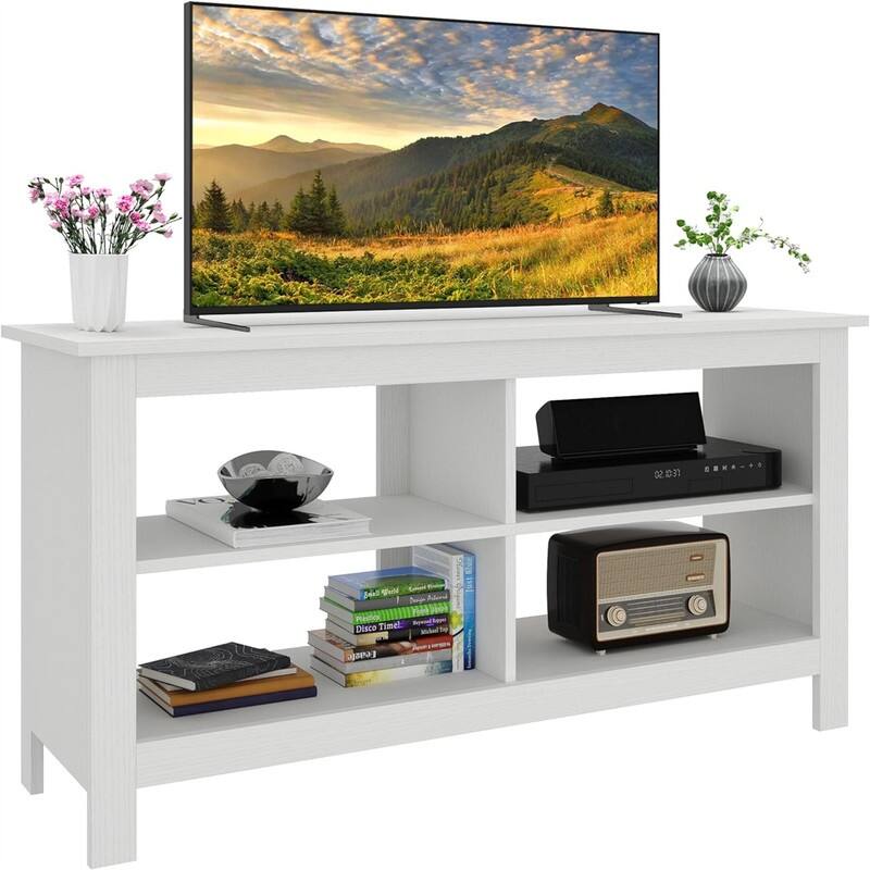 4 Cubby Television Stands - 13.8"D x 43.3"W x 22.8"H