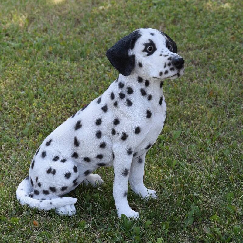20.5" Sitting Dalmatian Outdoor Garden Statue