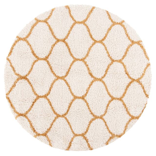 SAFAVIEH Hudson Shag Ogee Trellis 2-inch Thick Area Rug