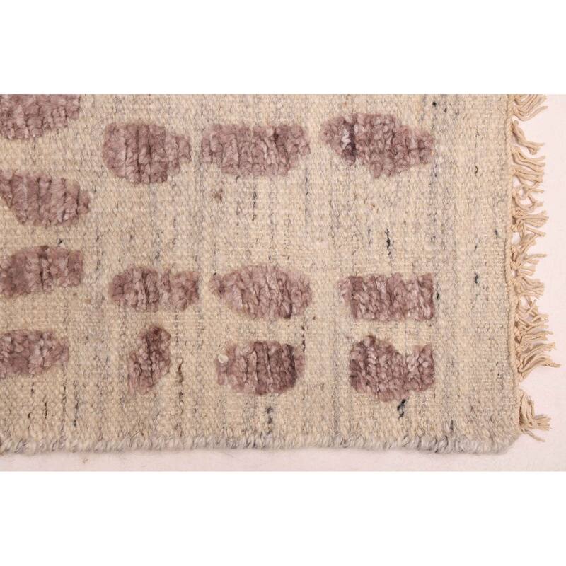 ECARPETGALLERY Hand-knotted Tangier Dark Brown, Ivory Wool Rug - 8'3 x 10'3