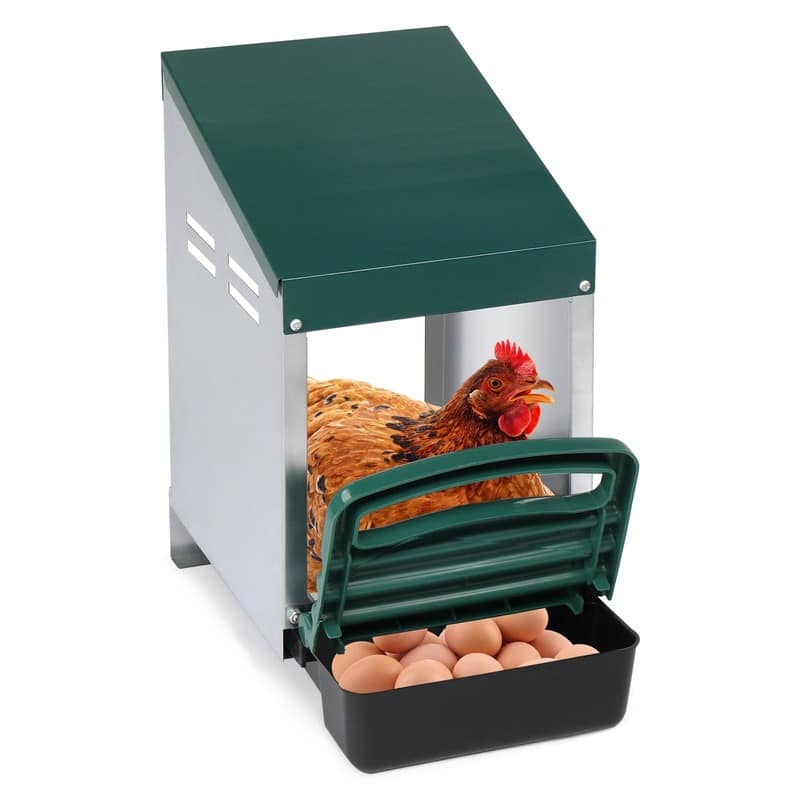 Single Roll Out Chicken Nesting Box with Plastic Basket Egg Nest Box Chicken Laying Box