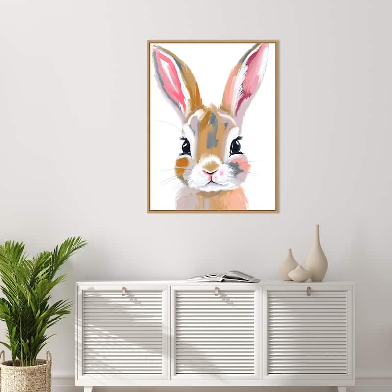 Bunny by Ohkimiko Framed Canvas Wall Art