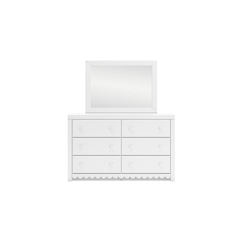 Signature Design by Ashley Mollviney White Dresser and Mirror