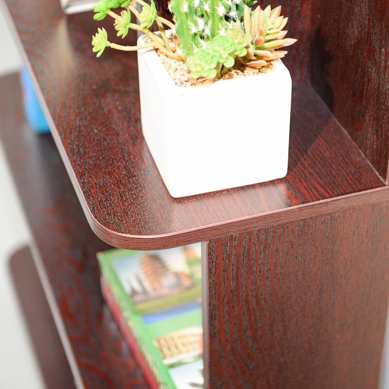 31.5"L X 64.56"H Free Combination Bookshelf Modern 5-Tier Open Storage Bookcase Mdf Wood Display Shelving, Media Storage Shelves