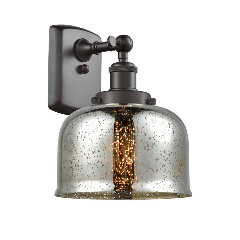 Innovations Lighting 916-1W-13-8 Bell Sconce Bell 13" Tall Wall Sconce - Oil Rubbed Bronze / Silver Plated Mercury