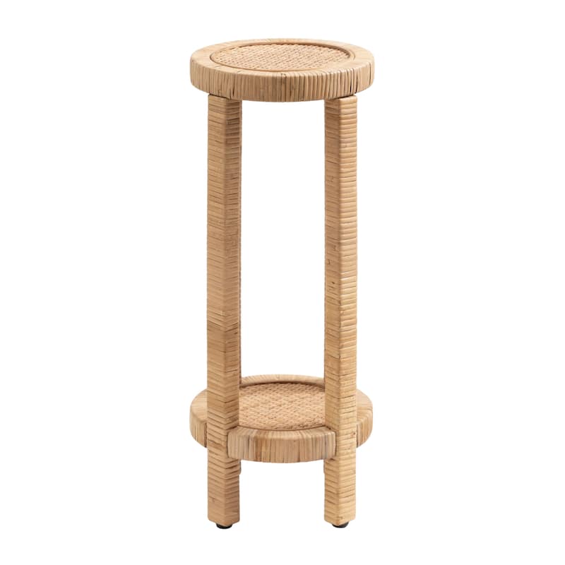 Kate and Laurel Rafina Rattan Drink Table - 9x9x22