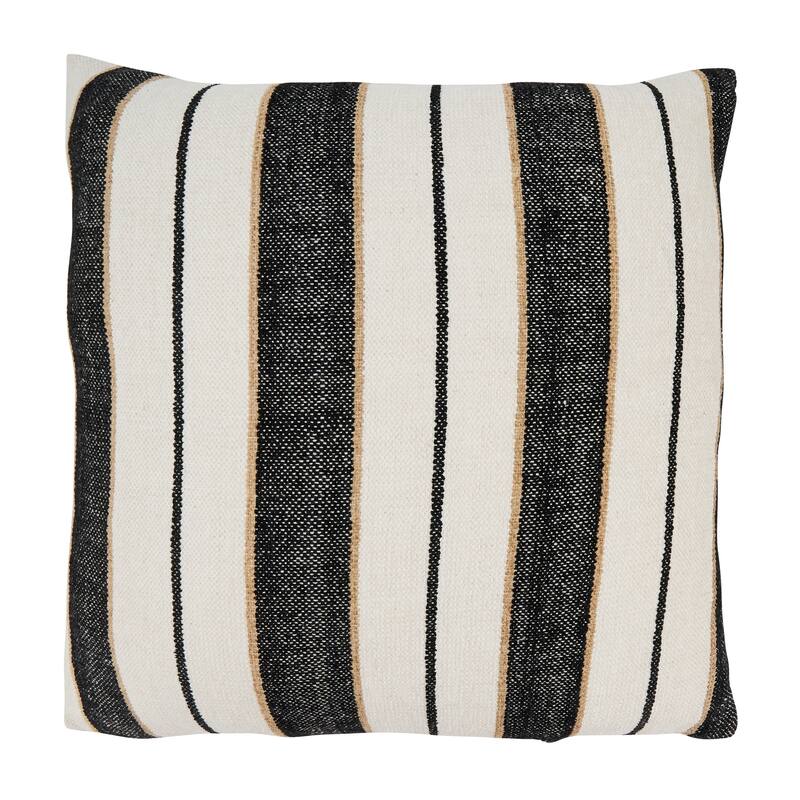 Faded Linear Pattern Throw Pillow - 20"x20" - Cover Only - Black/White