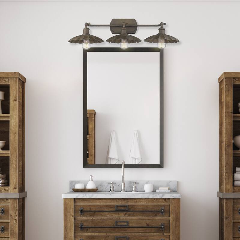 Wry Lighting Clemence 3-light Vanity in Dark Rust