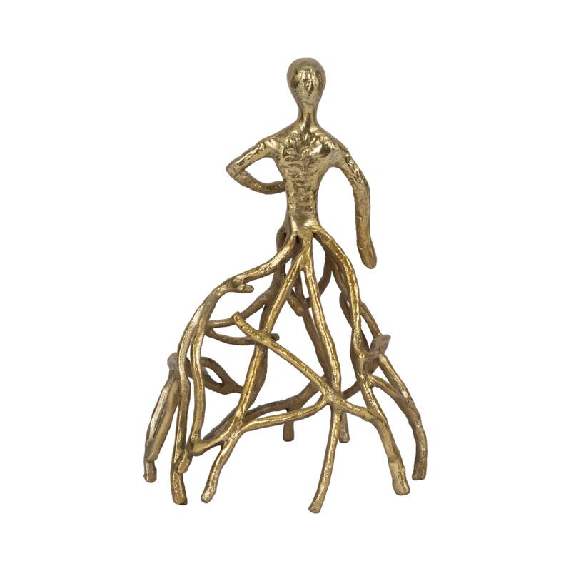 Sagebrook Home 14" Metal Hold Dancing Lady - 9" x 9" x 14"