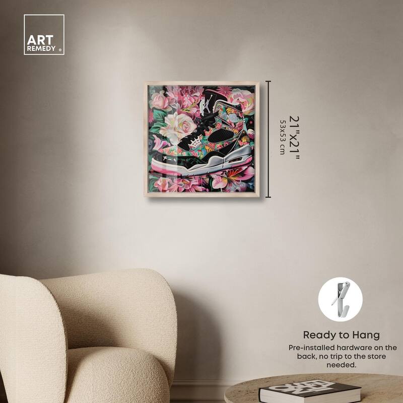 Hidden in Floral Bloom Sneaker Shadowbox by Art Remedy