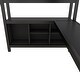 preview thumbnail 7 of 14, Full Size Metal Loft Bed Frame with Storage Wardrobe, L-Shaped Desk