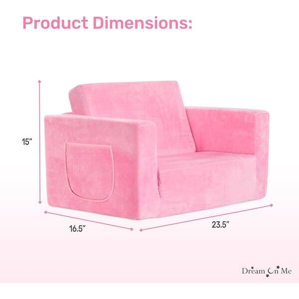 dimension image slide 0 of 2, Dream On Me Nestle Kids Sofa - Solo