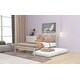 preview thumbnail 15 of 13, Metal Frame Platform Low Profile Queen Bed wTrundle, Headboard, White