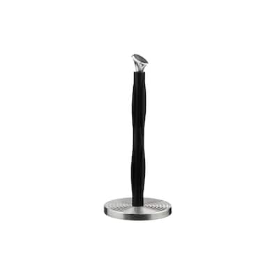 Jiallo Paper Towel Holder with Black Ridges, Stylish Knob