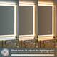 Wall Mounted Back Light Bathroom Framed LED Mirror Anti- Fog With Dimmable Light Touch Sensor And Memory Function