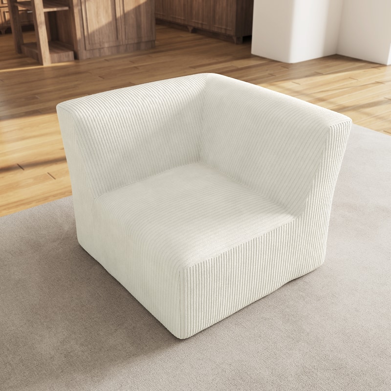 Modern 35" W Upholstered Fully Sponge Molded Accent Chair