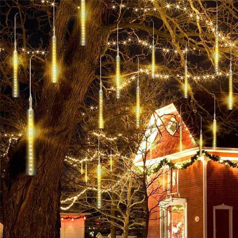 5pcs Meteor Shower Rain Lights 10 Tube Xmas Snowfall Outdoor Light
