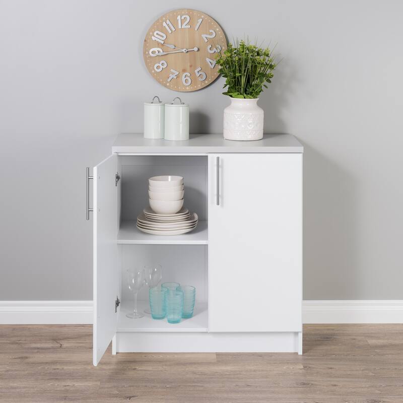 Prepac Elite Home Storage 16 in Deep Base Cabinet - 32" W x 35.75" H x 18" D