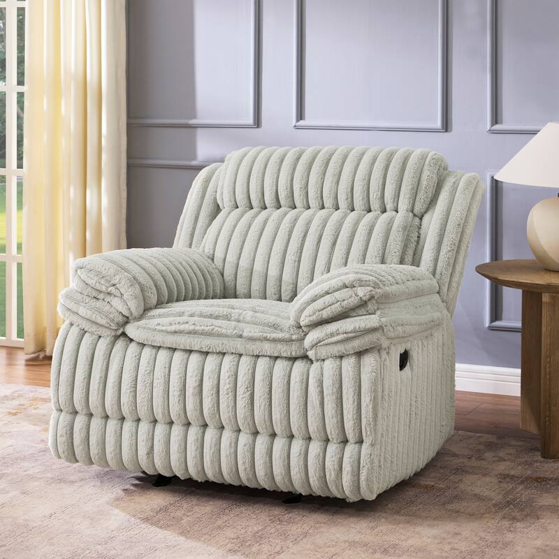 Roundhill Furniture Ardello Manual Recliner with Wide-Wale Corduroy Upholstery
