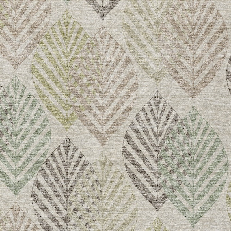HomeRoots Floral Transitional Rectangle Outdoor Rug